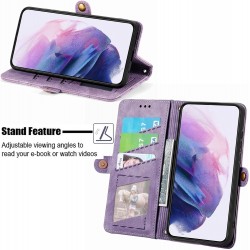 Θήκη Book Leather Geometric Pattern iPhone 15 (6.1") Purple