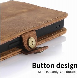 Θήκη Book Leather Geometric Pattern iPhone 15 (6.1") Brown