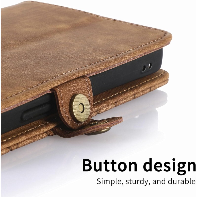 Θήκη Book Leather Geometric Pattern iPhone 15 (6.1") Brown