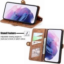 Θήκη Book Leather Geometric Pattern iPhone 15 (6.1") Brown