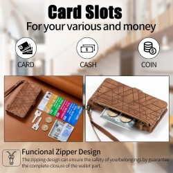 Θήκη Book Leather Geometric Pattern iPhone 15 (6.1") Brown