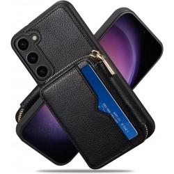 Θήκη Leather Wallet Backcover Samsung Galaxy S24 Ultra S928 Black
