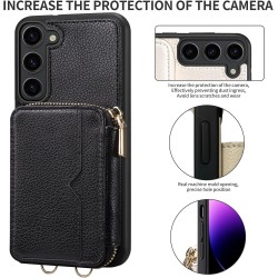 Θήκη Leather Wallet Backcover Samsung Galaxy S24 Ultra S928 Black