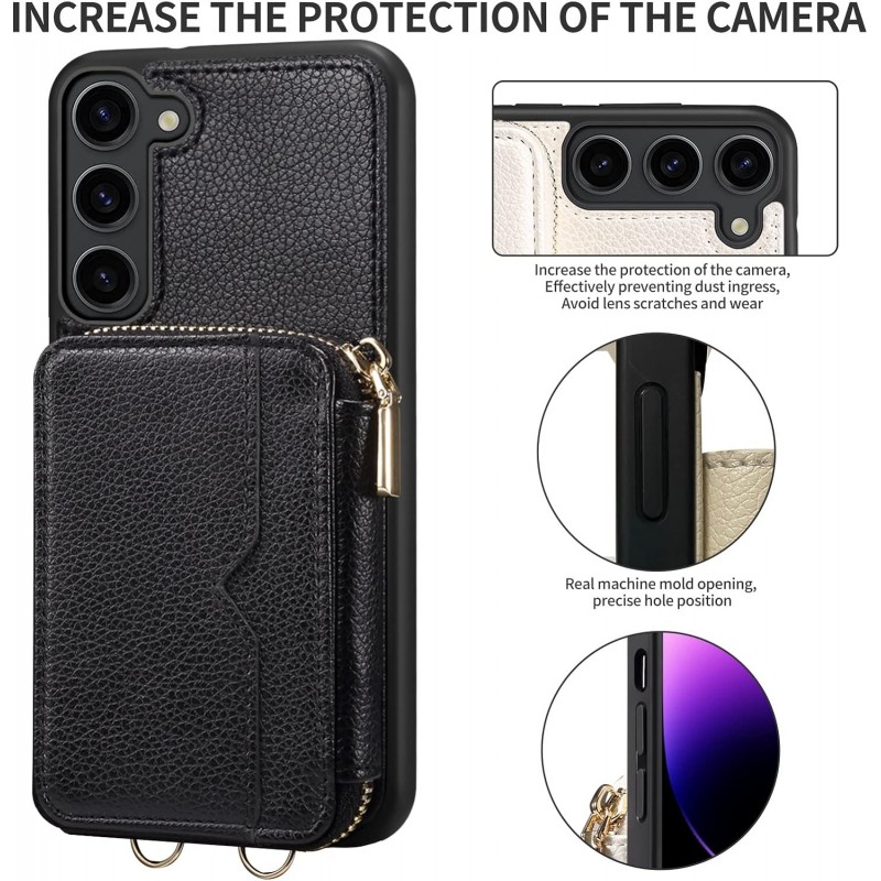 Θήκη Leather Wallet Backcover Samsung Galaxy S24 Ultra S928 Black