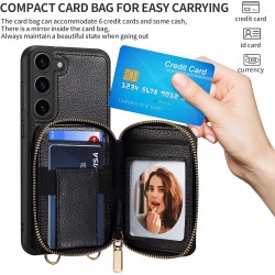 Θήκη Leather Wallet Backcover Samsung Galaxy S24 Ultra S928 Black