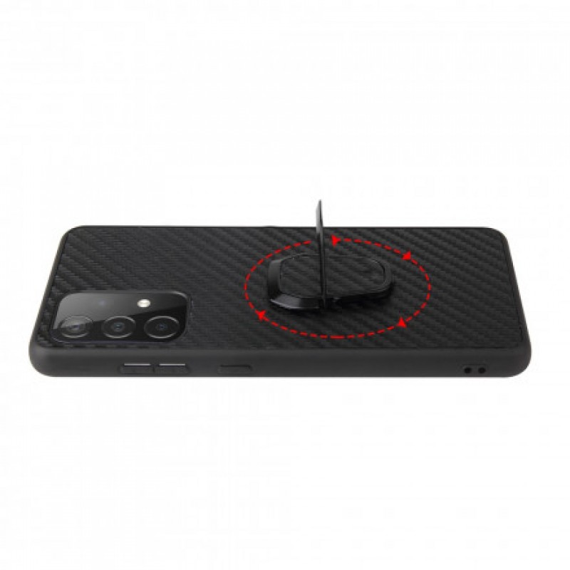 Θήκη Carbon Fiber with Finger Grip Samsung Galaxy S24 Ultra 5G S928 Black