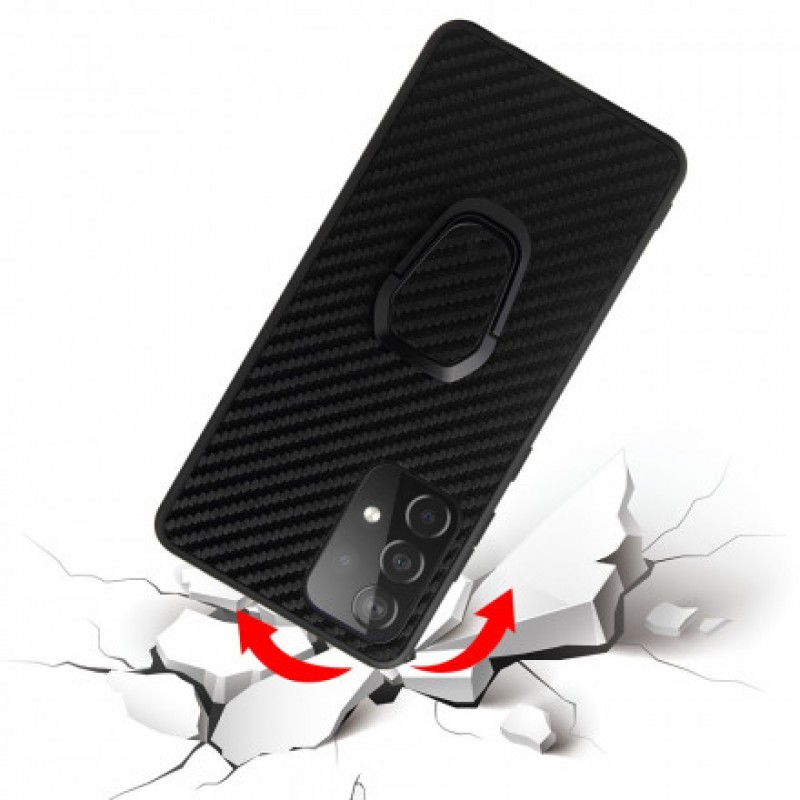 Θήκη Carbon Fiber with Finger Grip Samsung Galaxy S24 Ultra 5G S928 Black