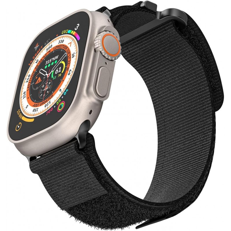 Ανταλλακτικό λουράκι Velcro Scout Sport Band για Apple Watch 1/2/3/4/5/6/SE/7 (38/40/41mm) Black