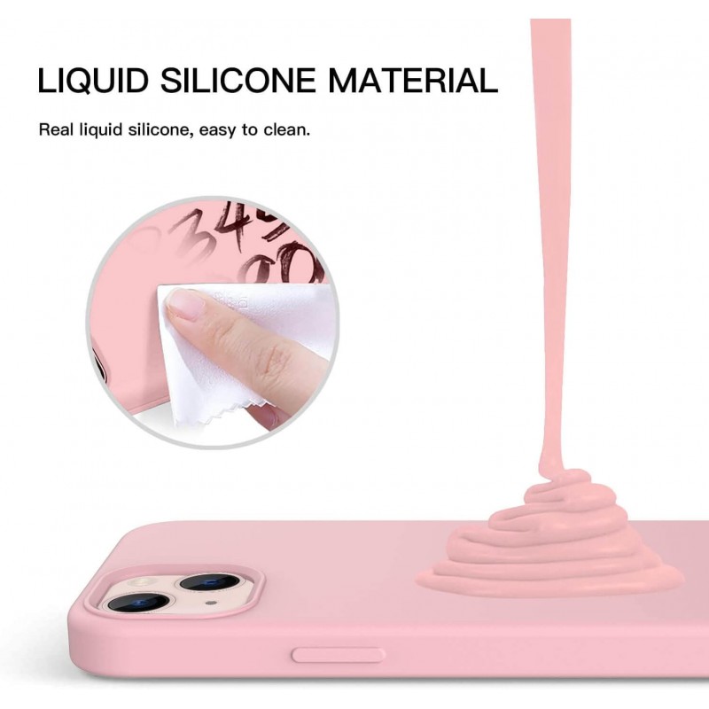 Θήκη Real Smooth Silicone Apple iPhone 13 Pro (6.1") Pink