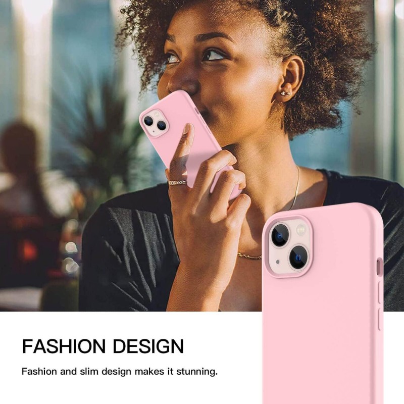 Θήκη Real Smooth Silicone Apple iPhone 13 Pro (6.1") Pink