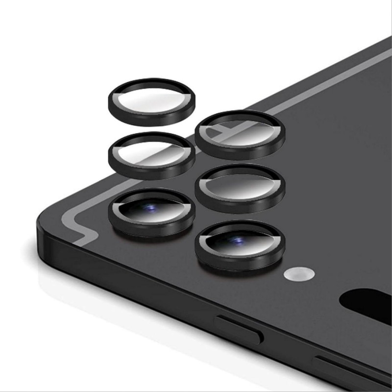 Γυαλί Προστασίας Eagle Eye Camera Lens with Metal Ring and Positioning Plate Samsung Galaxy Tab S9+ / S9 FE+ / S9 Ultra Tempered Glass 9H AntiCrash / AntiShock  Black