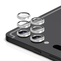 Γυαλί Προστασίας Eagle Eye Camera Lens with Metal Ring  and Positioning Plate Samsung Galaxy Tab S10 FE Plus Tempered Glass 9H AntiCrash / AntiShock  Silver