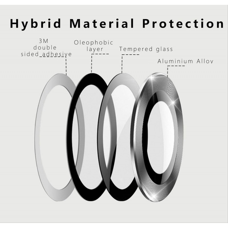 Γυαλί Προστασίας Eagle Eye Camera Lens with Metal Ring  and Positioning Plate Samsung Galaxy Tab S10 FE Plus Tempered Glass 9H AntiCrash / AntiShock  Silver