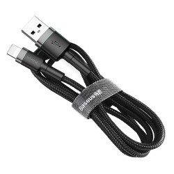Καλώδιο Φόρτισης Baseus Cafule CALKLF-BG1 USB to Lightning Cable 2.4A 1m Black