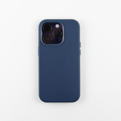 Θήκη Mag Leather Apple iPhone 15 (6.1") Blue