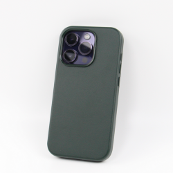 Θήκη Mag Leather Apple iPhone 15 (6.1") Dark Green