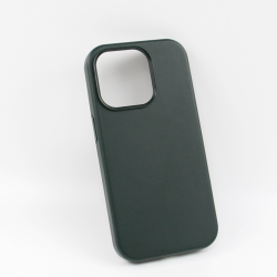 Θήκη Mag Leather Apple iPhone 15 (6.1") Dark Green