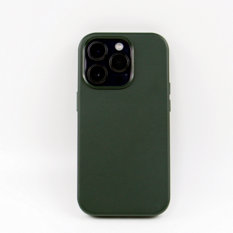 Θήκη Mag Leather Apple iPhone 15 (6.1") Dark Green