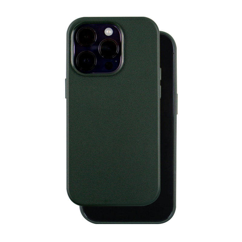 Θήκη Mag Leather Apple iPhone 15 (6.1") Dark Green