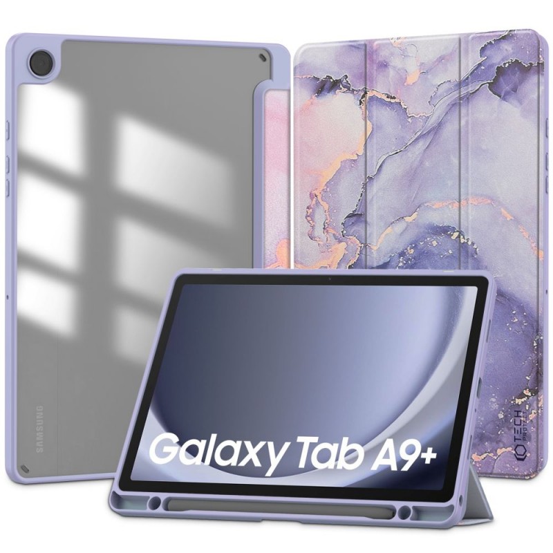 Θήκη Tech-Protect SC Pen Hybrid Galaxy Tab A9+ Plus 11.0 X210 / X215 / X216 Violet Marble