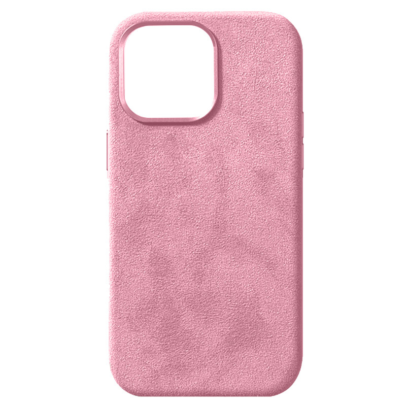 Θήκη Alcantara Magsafe Cloth Suede Cover Apple iPhone 16 Pro Max (6.9") Light Pink
