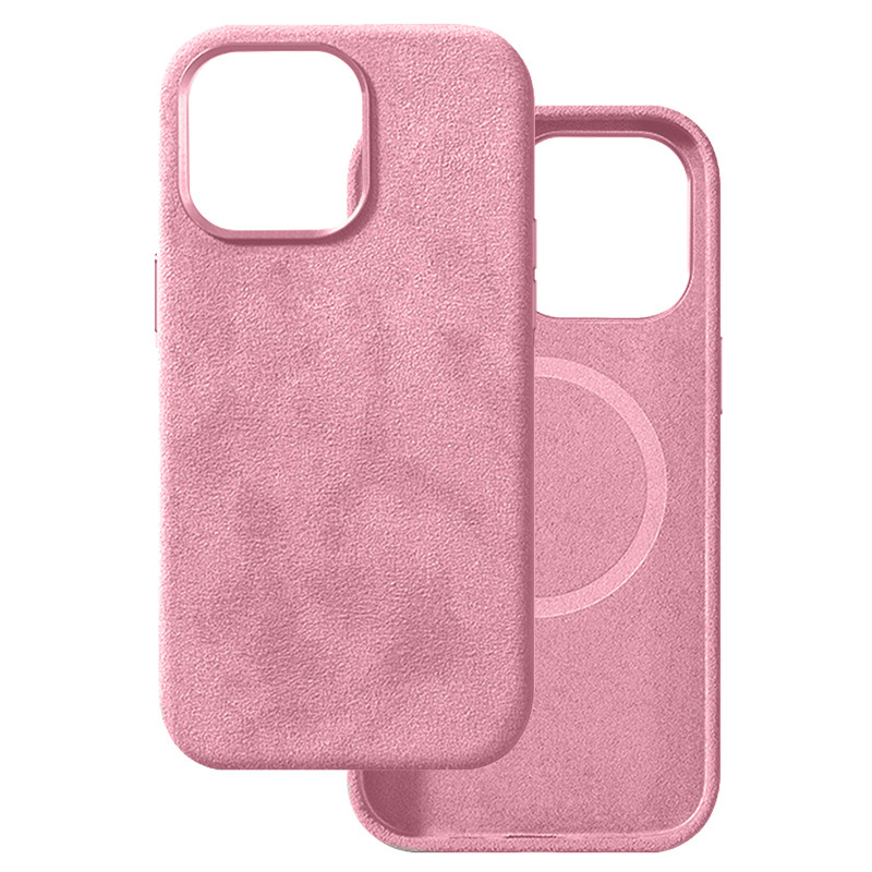 Θήκη Alcantara Magsafe Cloth Suede Cover Apple iPhone 16 Pro Max (6.9") Light Pink