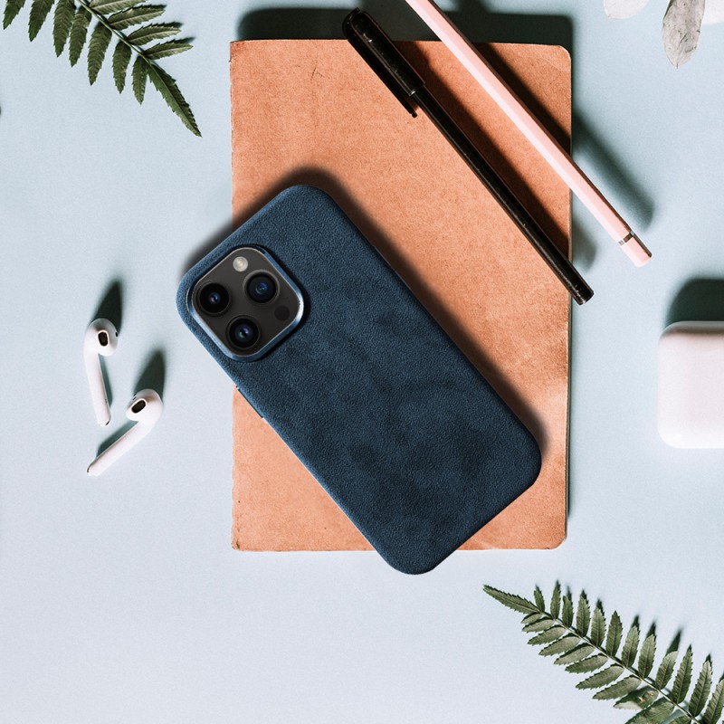 Θήκη Alcane Magsafe Cloth Suede Cover Apple iPhone 16 Plus (6.7") Navy