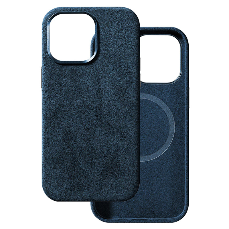 Θήκη Alcane Magsafe Cloth Suede Cover Apple iPhone 16 Plus (6.7") Navy