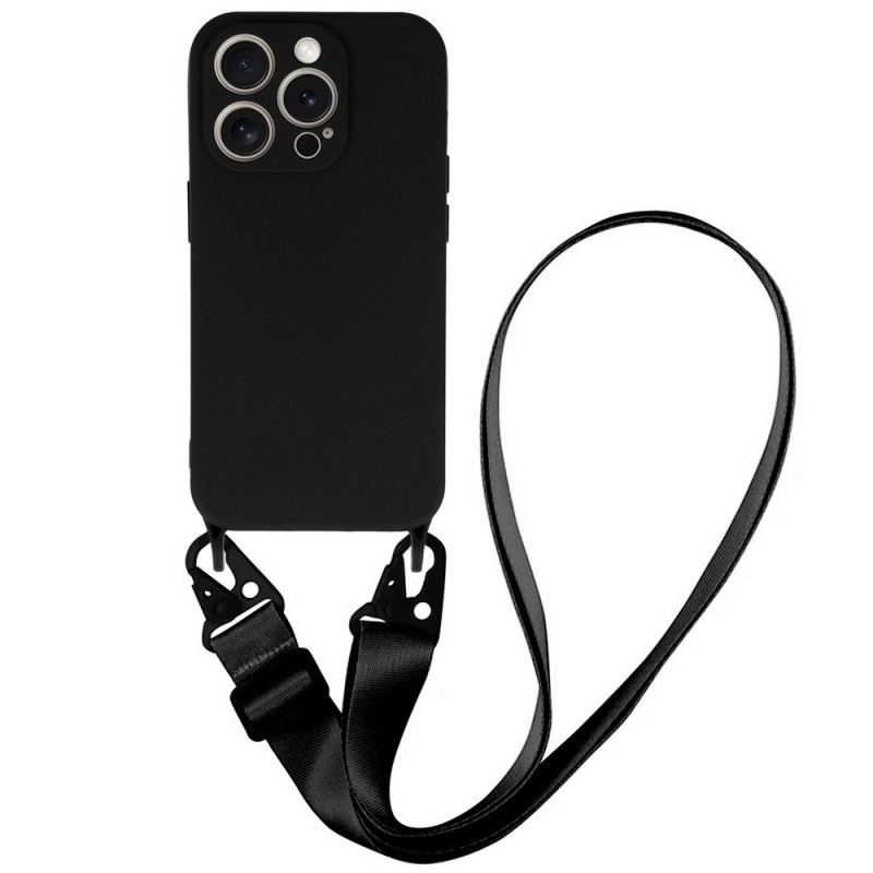 Θήκη Strap Silicone Apple iPhone 13 (6.1") Black