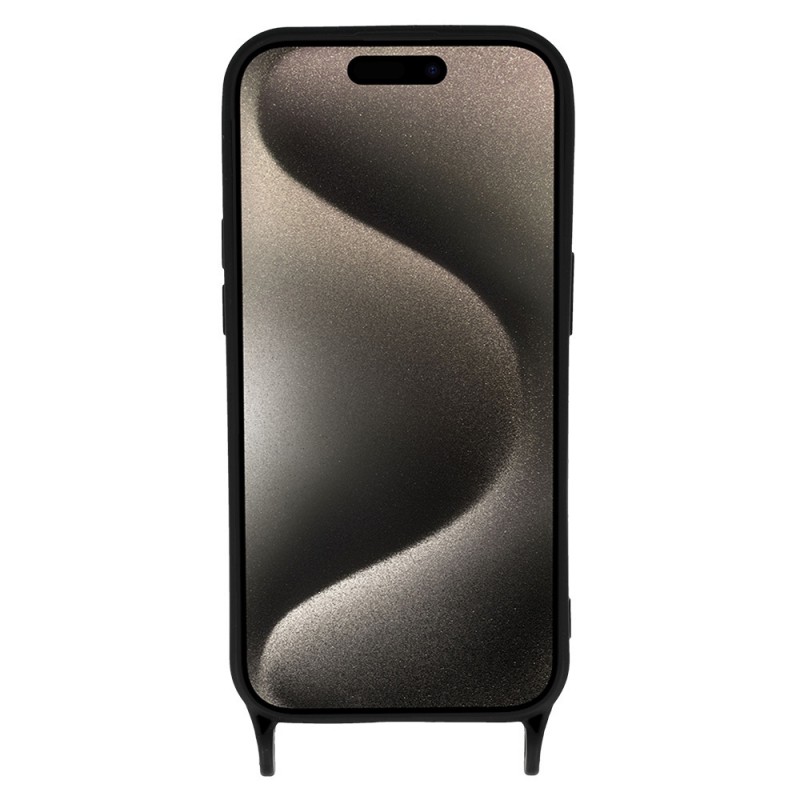 Θήκη Strap Silicone Apple iPhone 13 (6.1") Black