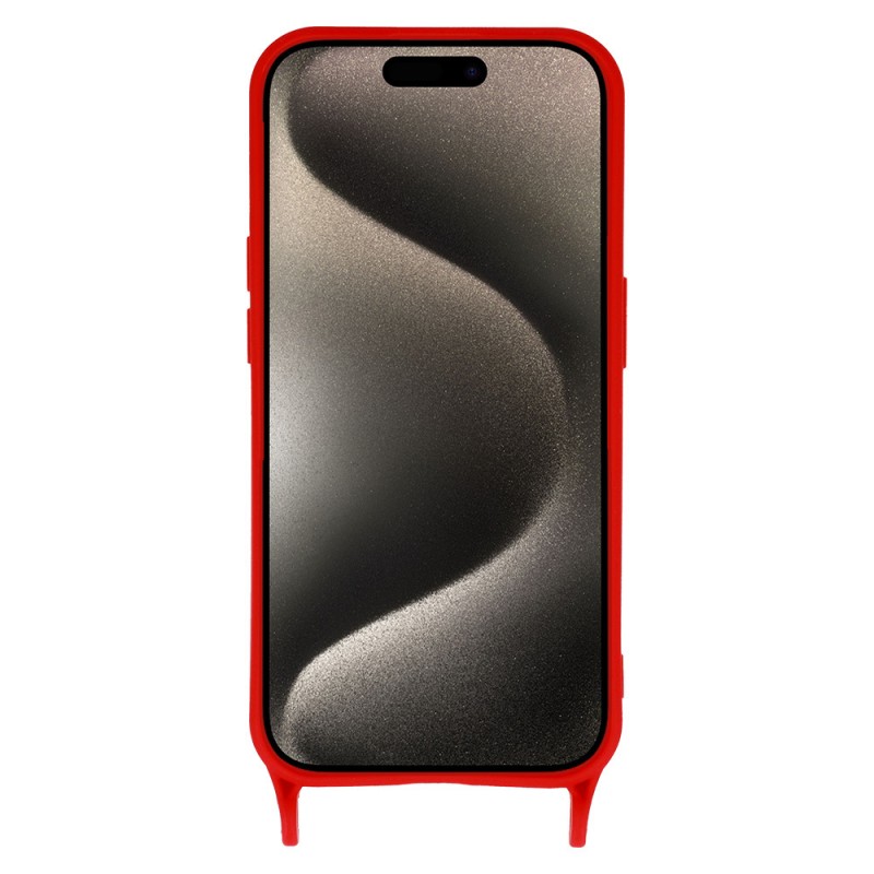 Θήκη Strap Silicone Apple iPhone 14 Pro Max (6.7") Red