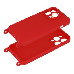 Θήκη Strap Silicone Apple iPhone 14 Pro Max (6.7") Red