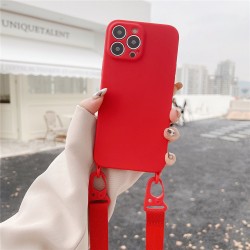 Θήκη Strap Silicone Apple iPhone 14 Pro Max (6.7") Red