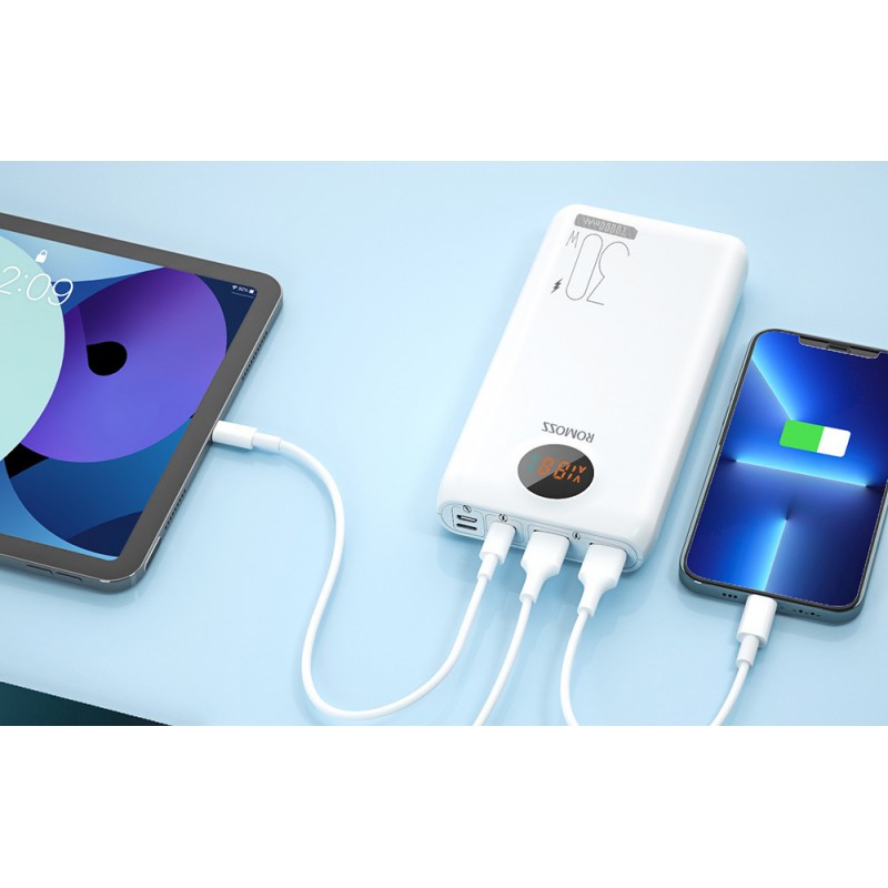 Εξωτερική Μπαταρία ROMOSS SW20S Pro Powerbank 20000mAh 30W White Εξωτερική Μπαταρία ROMOSS SW20S Pro Powerbank 20000mAh 30W White