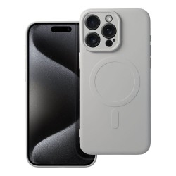 Θήκη Silicone Mag Cover Apple iPhone 15 Pro Max (6.7") Titanium