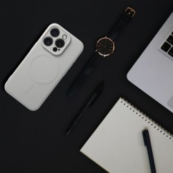 Θήκη Silicone Mag Cover Apple iPhone 15 Pro Max (6.7") Titanium