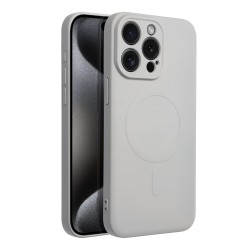 Θήκη Silicone Mag Cover Apple iPhone 15 Pro Max (6.7") Titanium