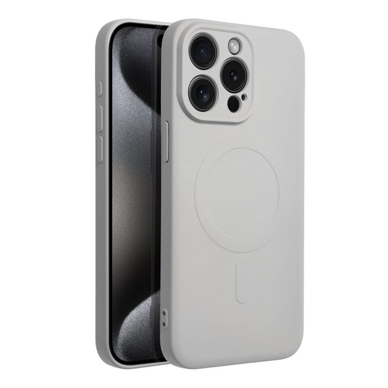Θήκη Silicone Mag Cover Apple iPhone 15 Pro Max (6.7") Titanium