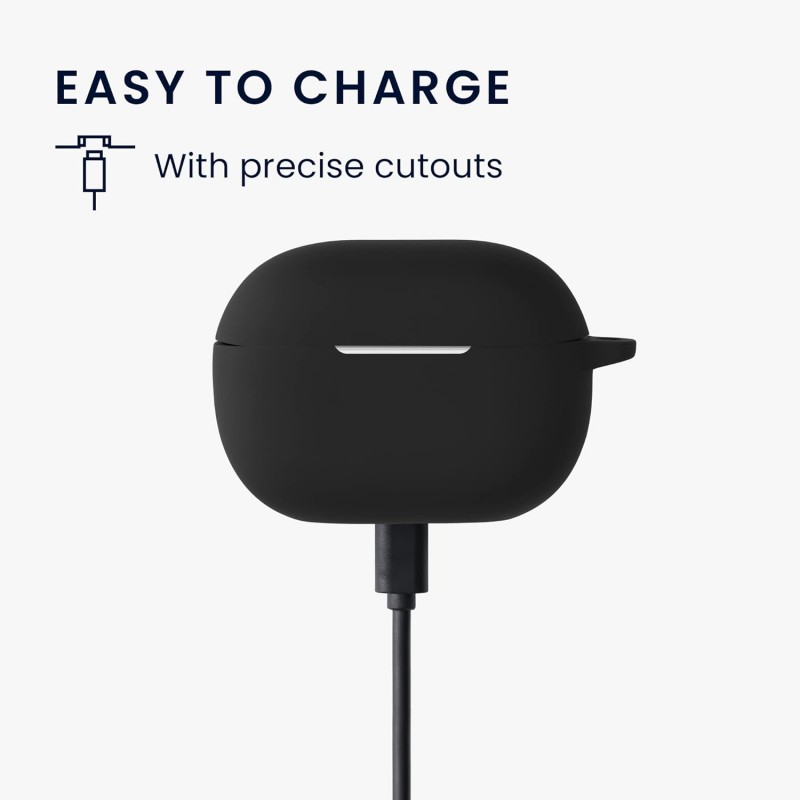Θήκη Xiaomi Redmi Buds 4 Pro Silicone Skin with Carabiner Black Θήκη Xiaomi Redmi Buds 4 Pro Silicone Skin with Carabiner Black