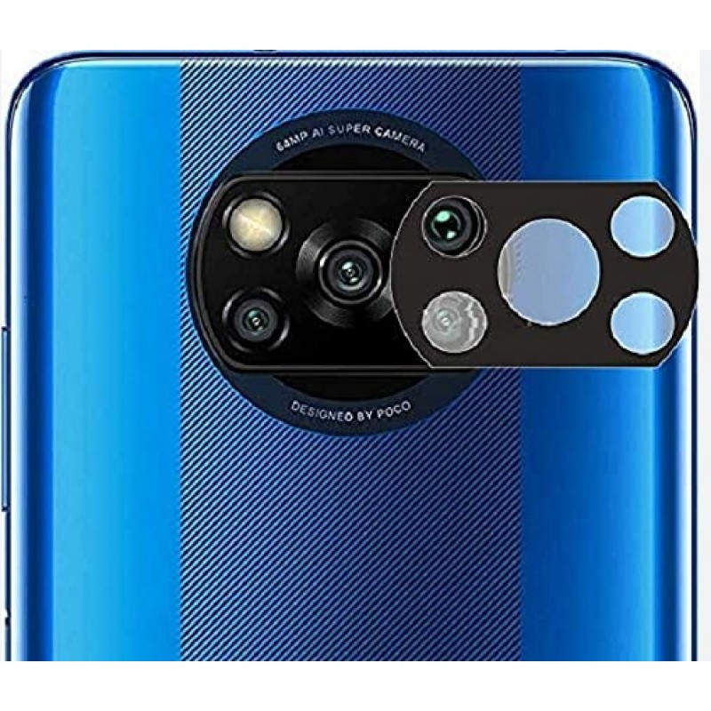 Γυαλί Προστασίας iNOS Camera Lens Xiaomi Poco X3 /X3 Pro Flexible Glass 6H AntiCrash / AntiShock Black
