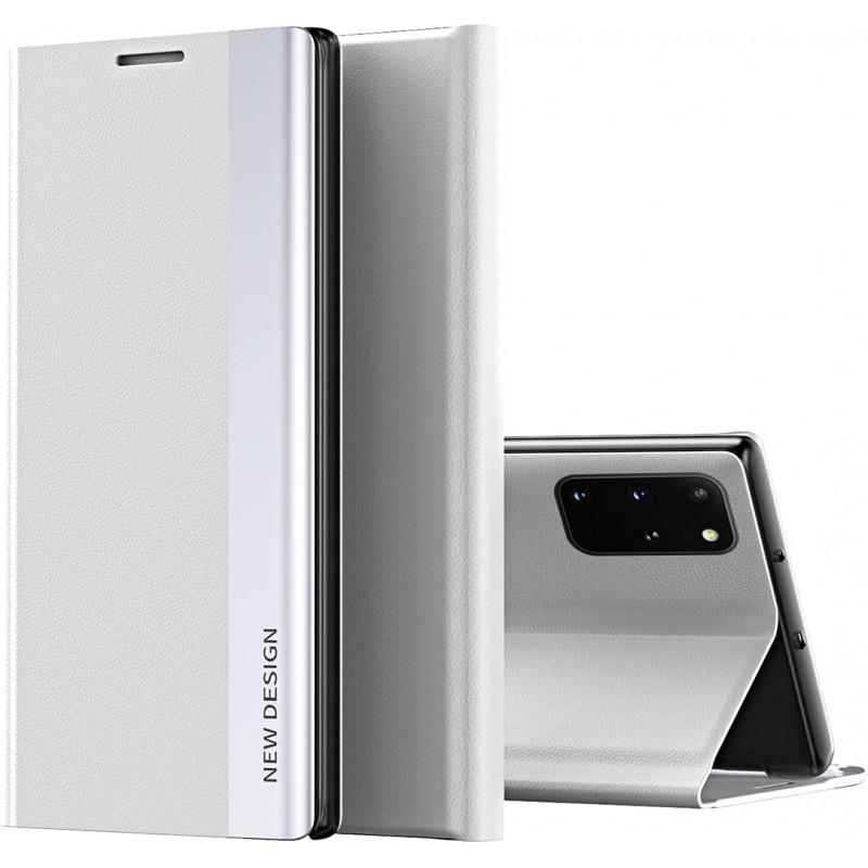 Θήκη Book Bracket Leather Realme 12 Pro+ White