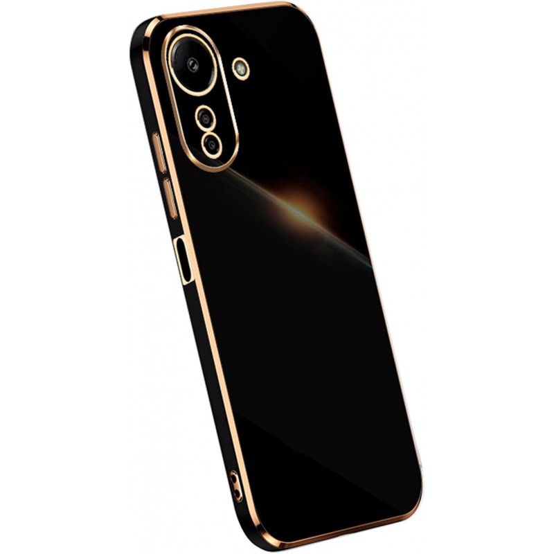Θήκη TPU Electroplated Xiaomi Redmi 13C / Poco C65 Black Θήκη TPU Electroplated Xiaomi Redmi 13C / Poco C65 Black