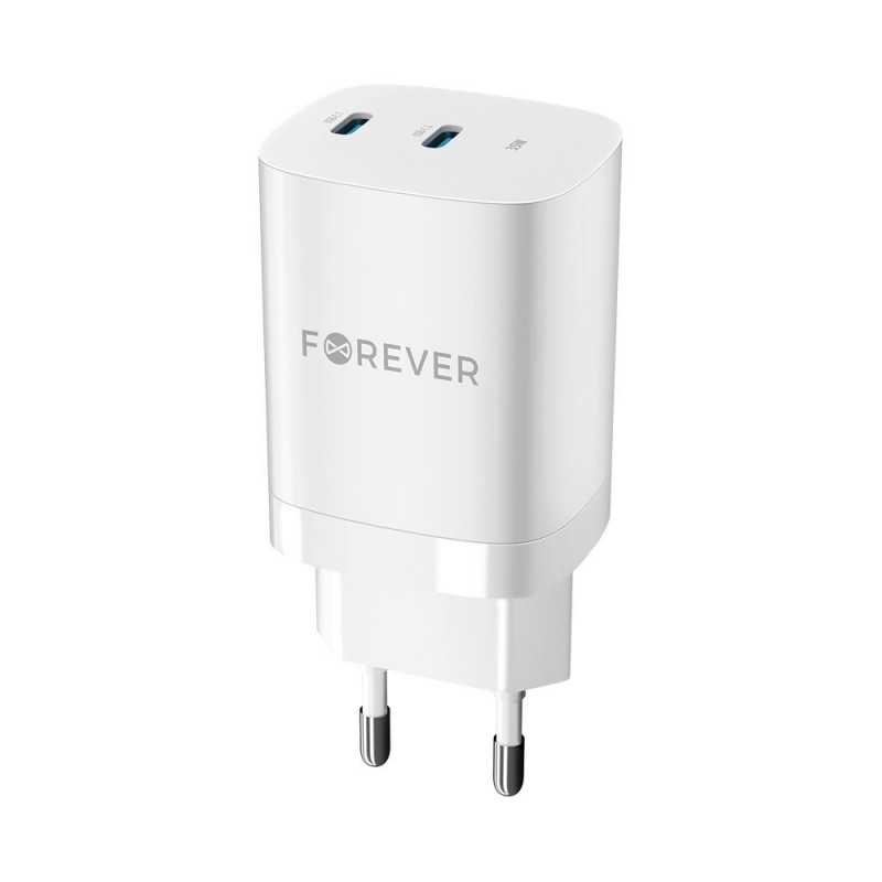 Φορτιστής Ταξιδίου Forever GaN PD QC TC-05-35CCx2 35W White
