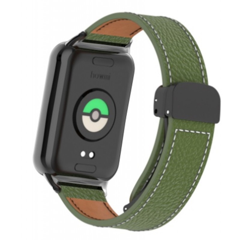 Ανταλλακτικό λουράκι Xiaomi Redmi Watch 4 / Smart Band 8 Pro / Smart Band 9 Pro /  Redmi Watch 5 Leather Green
