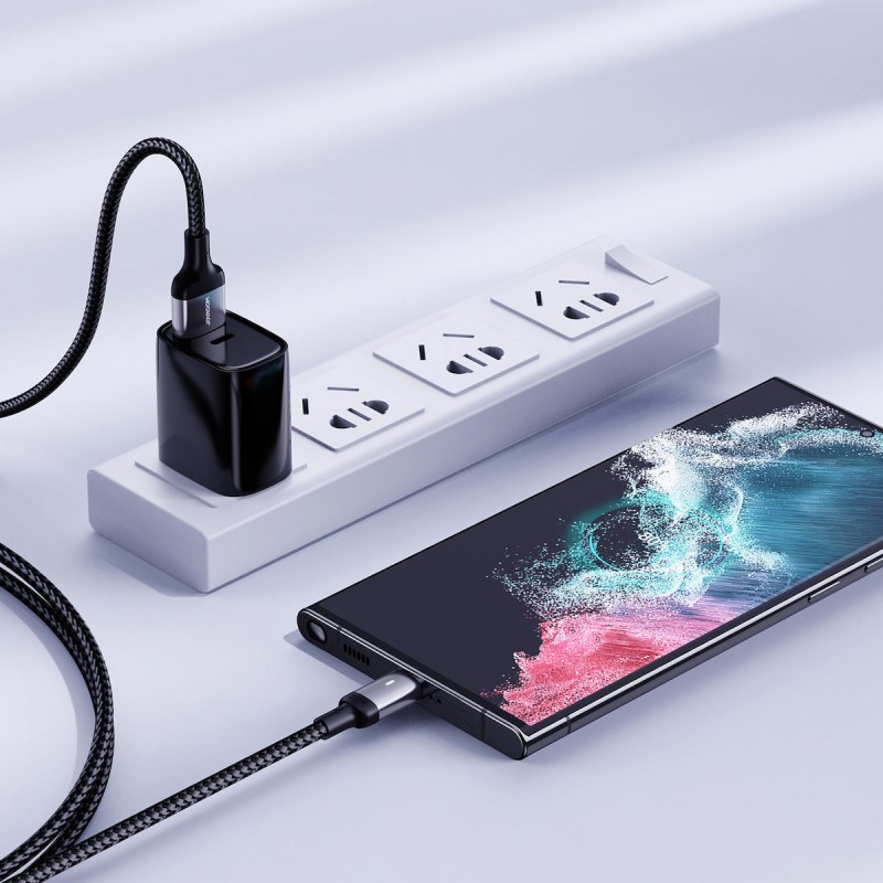 Καλώδιο Joyroom S-UC027A10 Braided USB 2.0 Cable USB to Type-C 3m Black Καλώδιο Joyroom S-UC027A10 Braided USB 2.0 Cable USB to Type-C 3m Black