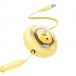 Καλώδιο Baseus Retractable USB to Type-C  / Micro USB / Lightning Cable 3.5A 1.1m Yellow