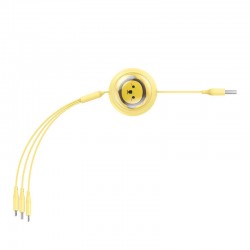 Καλώδιο Baseus Retractable USB to Type-C  / Micro USB / Lightning Cable 3.5A 1.1m Yellow