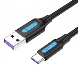 Καλώδιο Vention Type-C to USB-A CORBI 5A 3m Black PVC
