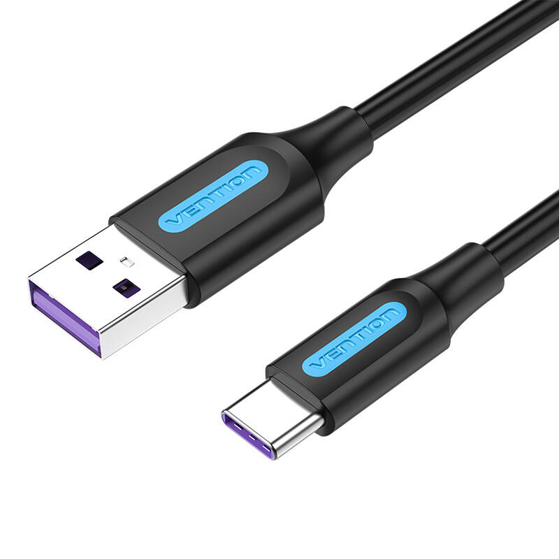 Καλώδιο Vention Type-C to USB-A CORBI 5A 3m Black PVC