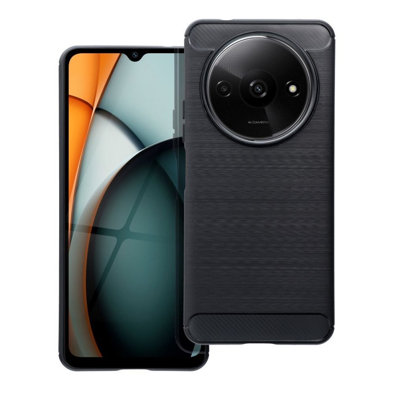 Θήκη TPU Carbon Fiber Brushed Xiaomi Redmi A3 4G Black Θήκη TPU Carbon Fiber Brushed Xiaomi Redmi A3 4G Black